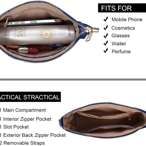 Denim Shoulder Bag for Women Retro Classic Clutch Tote HandBags Crossbody Purses - Picture 3 of 7